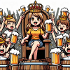 Queen of Beer Treat Illustration