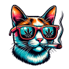 funny cat with joint