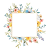 Floral design, square, customizable