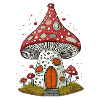 Maison champignon imaginative