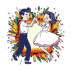 Dance Couple Foxtrot Dancers