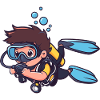 Diver Diving Scuba