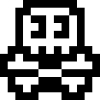 8bit cute skull
