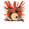 Retro Drums Graphic