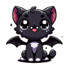 mignon chat vampire noir