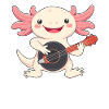 Axolotl Amphibian Bluegrass Banjo Player