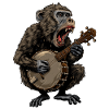 Baboon Monkey Bluegrass Banjo Player