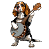 Beagle Dog Bluegrass Banjo Player