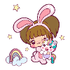 Mädchen und Einhorn