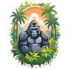 Gorilla im Dschungel