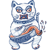 Lucky cat with ramen