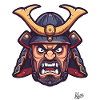 Angry Japanese Edo Samurai Shogun