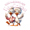 Funny Duck Trouble Make BFF