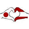 Japan Austria Hands Heart Shape
