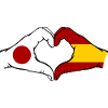 Japan Spain Hands Heart Shape
