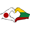 Japan Lithuania Hands Heart Shape