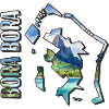 Aquarell Landkarte Bora Bora