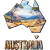 Carte à l’aquarelle Australie