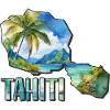 Carte aquarelle Tahiti