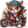 Cat Brat: biker