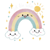 8th Birthday Shirt Rainbow Cloud