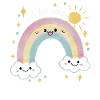 9th Birthday Shirt Rainbow Cloud