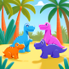 🦕 Verspielte Dinosaurier 🌴