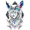 Blue geometric chihuahua dog