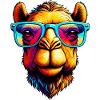 Camel with sunglasses