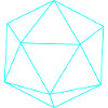 icosaèdre turquoise
