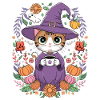 Kitten Witch Halloween Magic