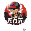 Angry little urban hip-hop boy