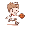 Little basketball player sketch