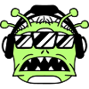 DJ Alien Alien Horror Halloween Party Head