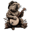 Capybara Capibara Bluegrass Banjo Player