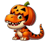 Funny Halloween T-Rex Dinosaur Comic