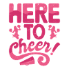 Here To Cheer Cheerleading Cheerleader