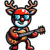 Rudolph plays guitar