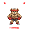 Cool Teddy Boxer - AI-Generated