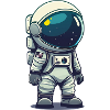 ASTRONAUT PLANET STAR MARS
