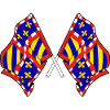 Two flags of Burgundy