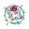 Astronaut Spaceman Rocket