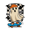 Skateboarding Skateboarder Ghost Halloween
