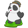 Panda Singer Microphone Music