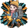 Hiking pilgrims