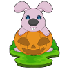 Lapin Citrouille d’Halloween
