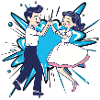 Dance Couple Foxtrot Dance School