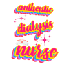 Authentische Dialyseschwester im Retro-Stil