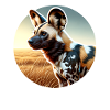 Painted hunting dog