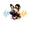 africanAfrican wild dog heartline